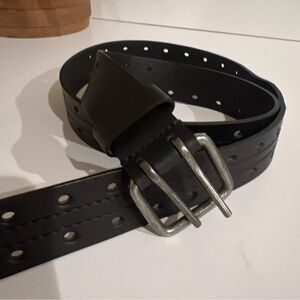 Men's Black Leather Belt size 44